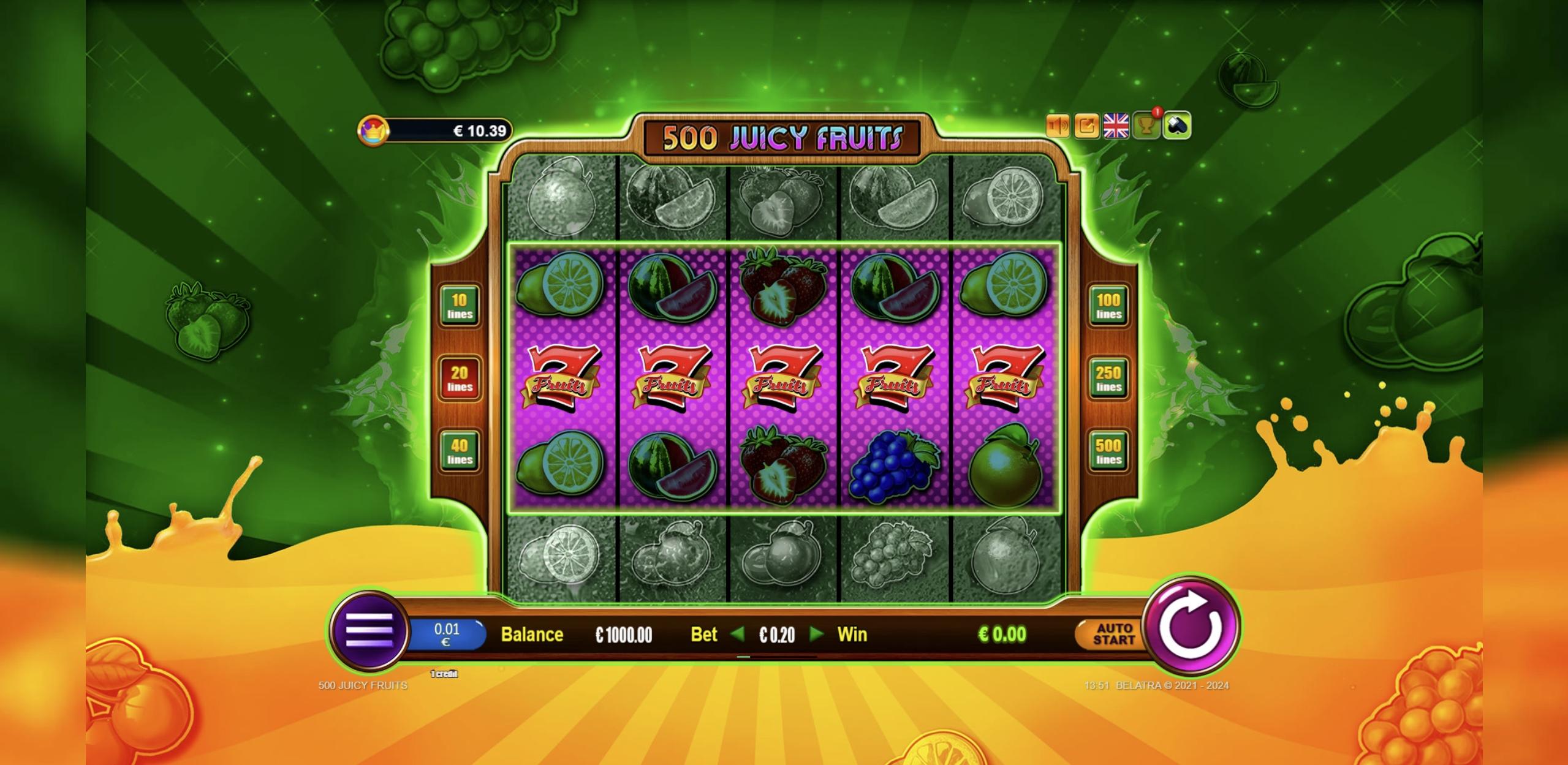 500 Juicy Fruits | Promotion pack | Online slot