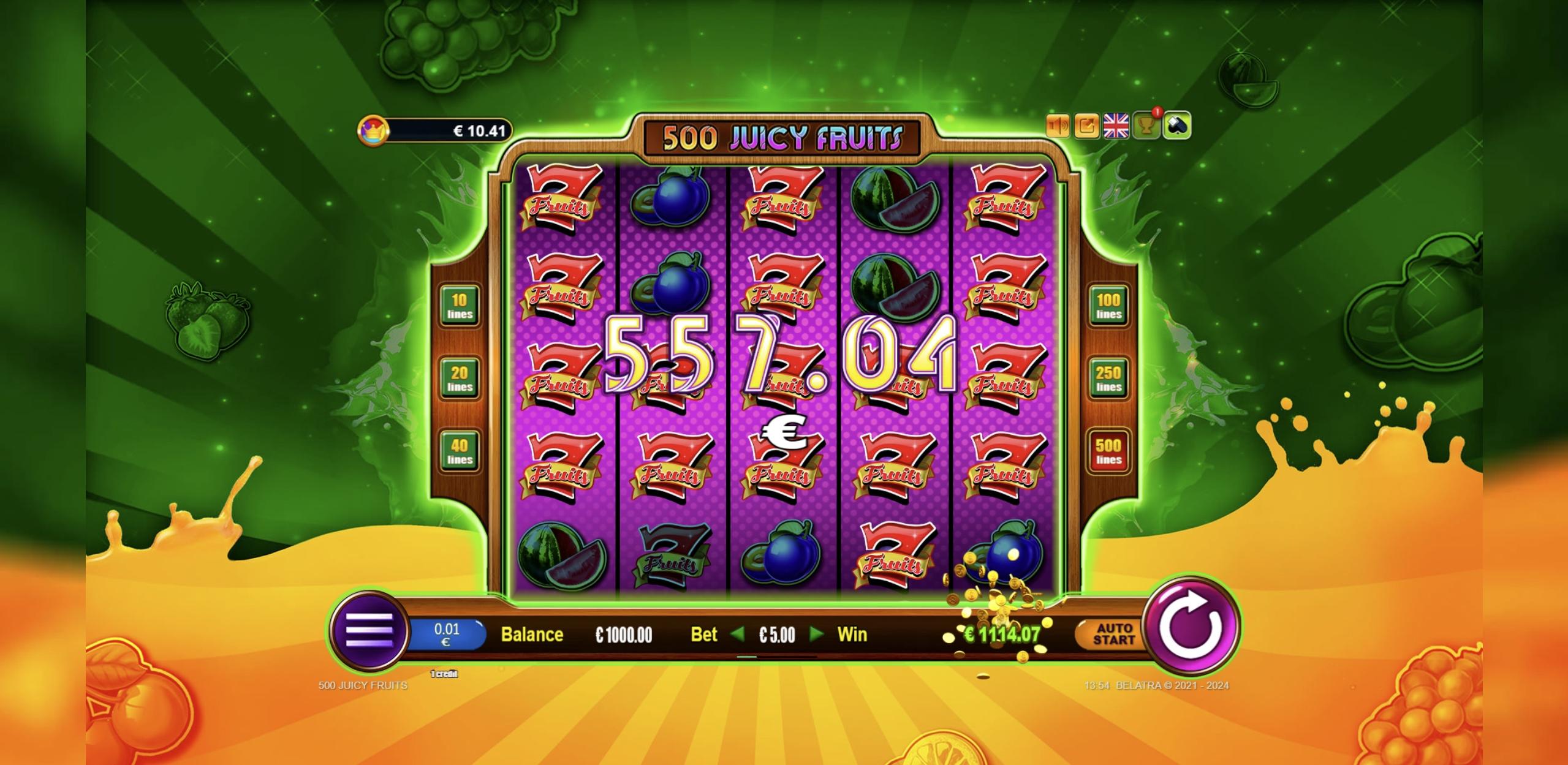 500 Juicy Fruits | Promotion pack | Online slot