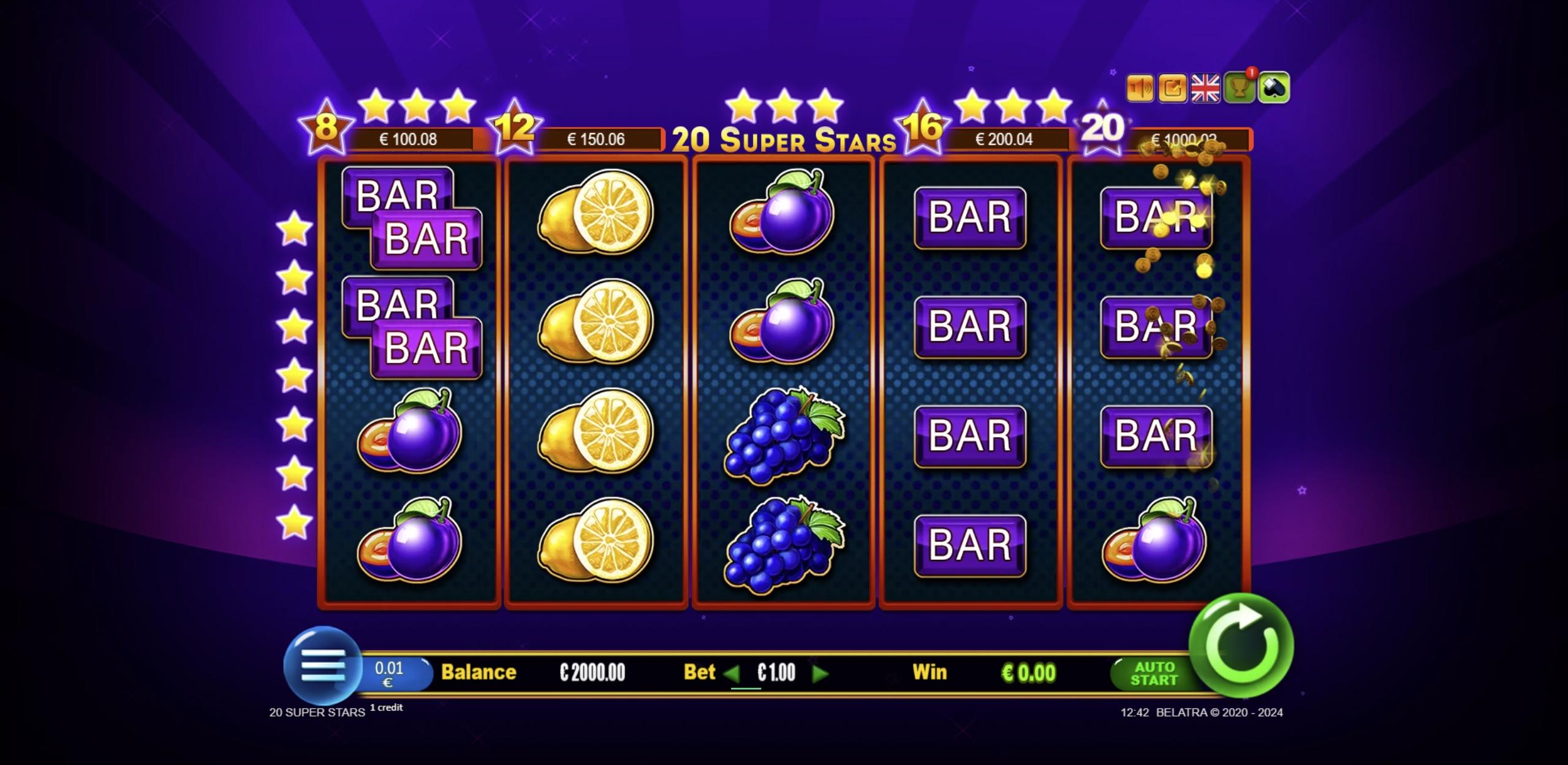 20 Super Stars | Promotion pack | Online slot