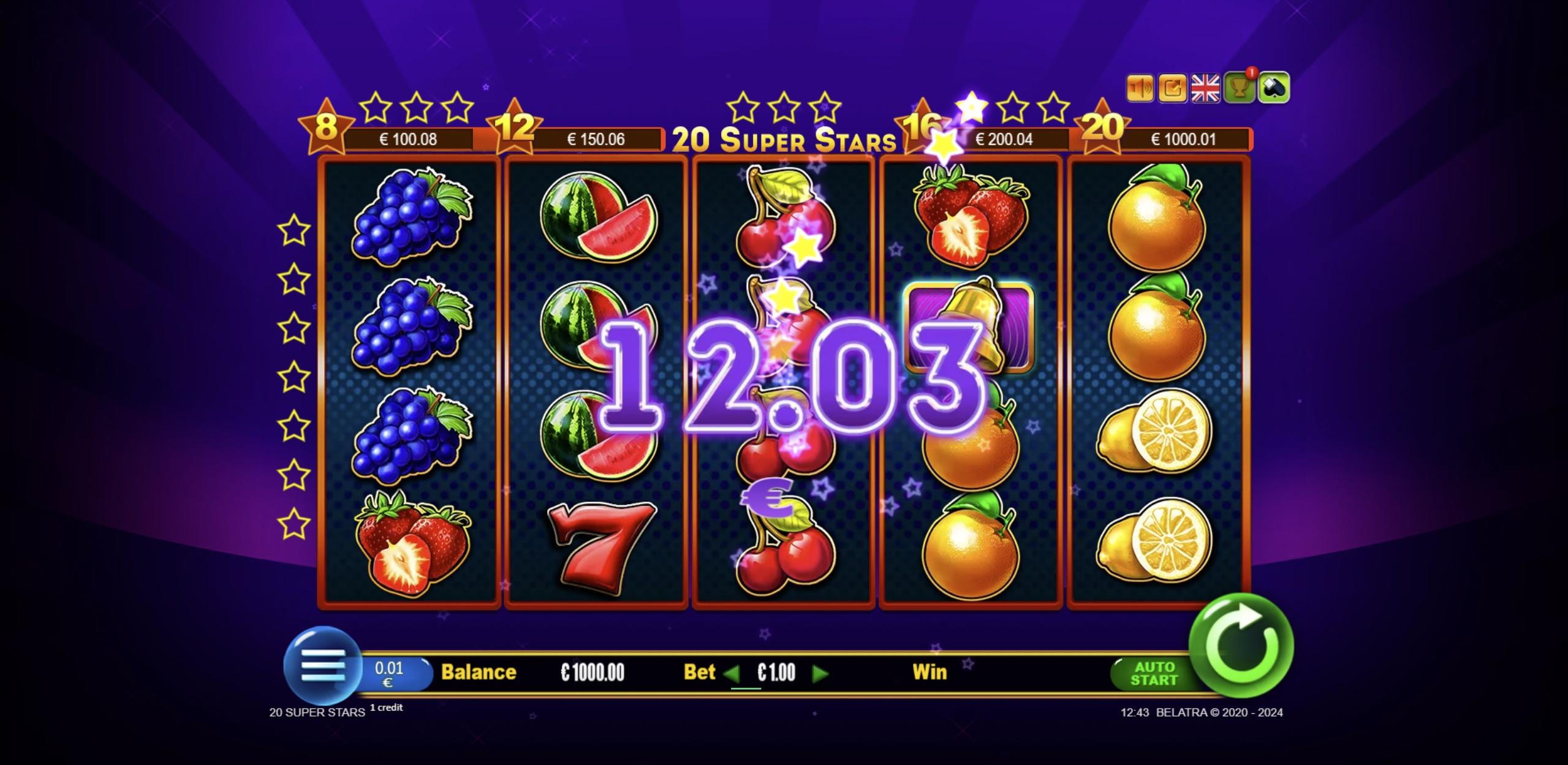 20 Super Stars | Promotion pack | Online slot