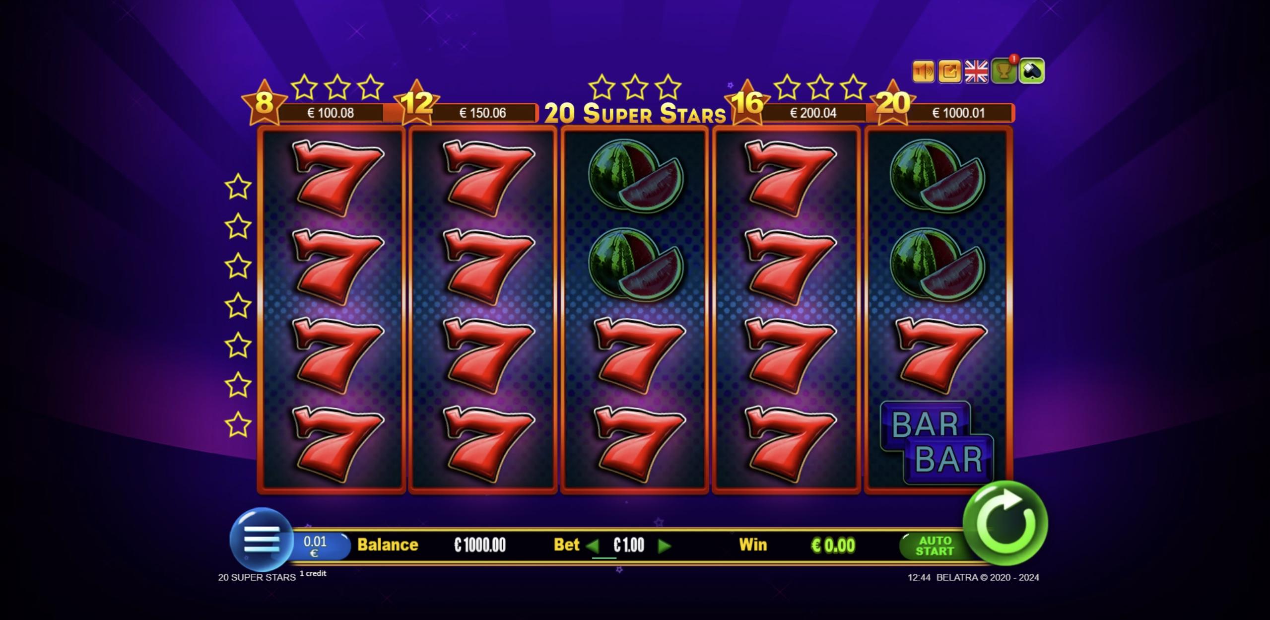 20 Super Stars | Promotion pack | Online slot