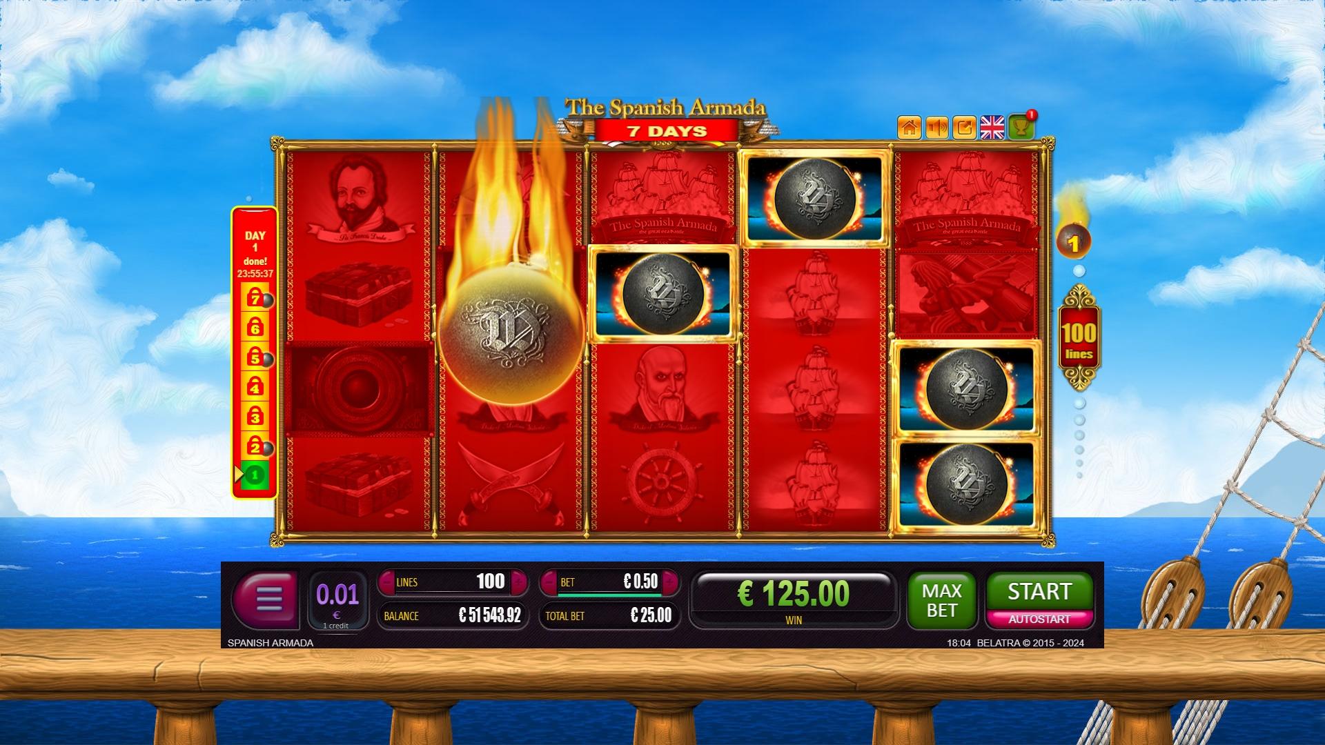 7 days The Spanish Armada | Promotion pack | Online slot