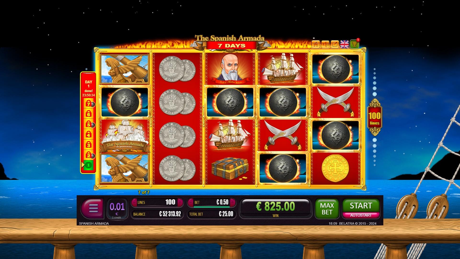 7 days The Spanish Armada | Promotion pack | Online slot