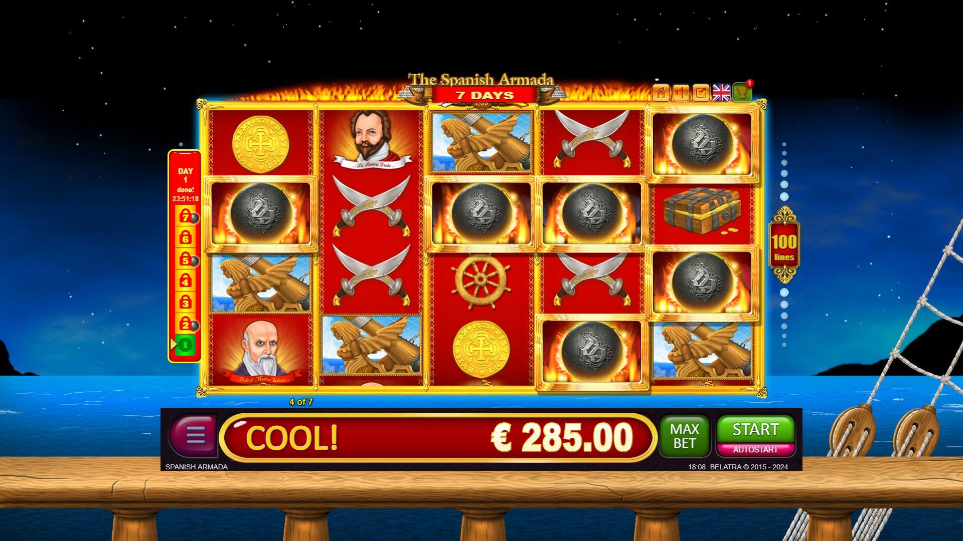 7 days The Spanish Armada | Promotion pack | Online slot