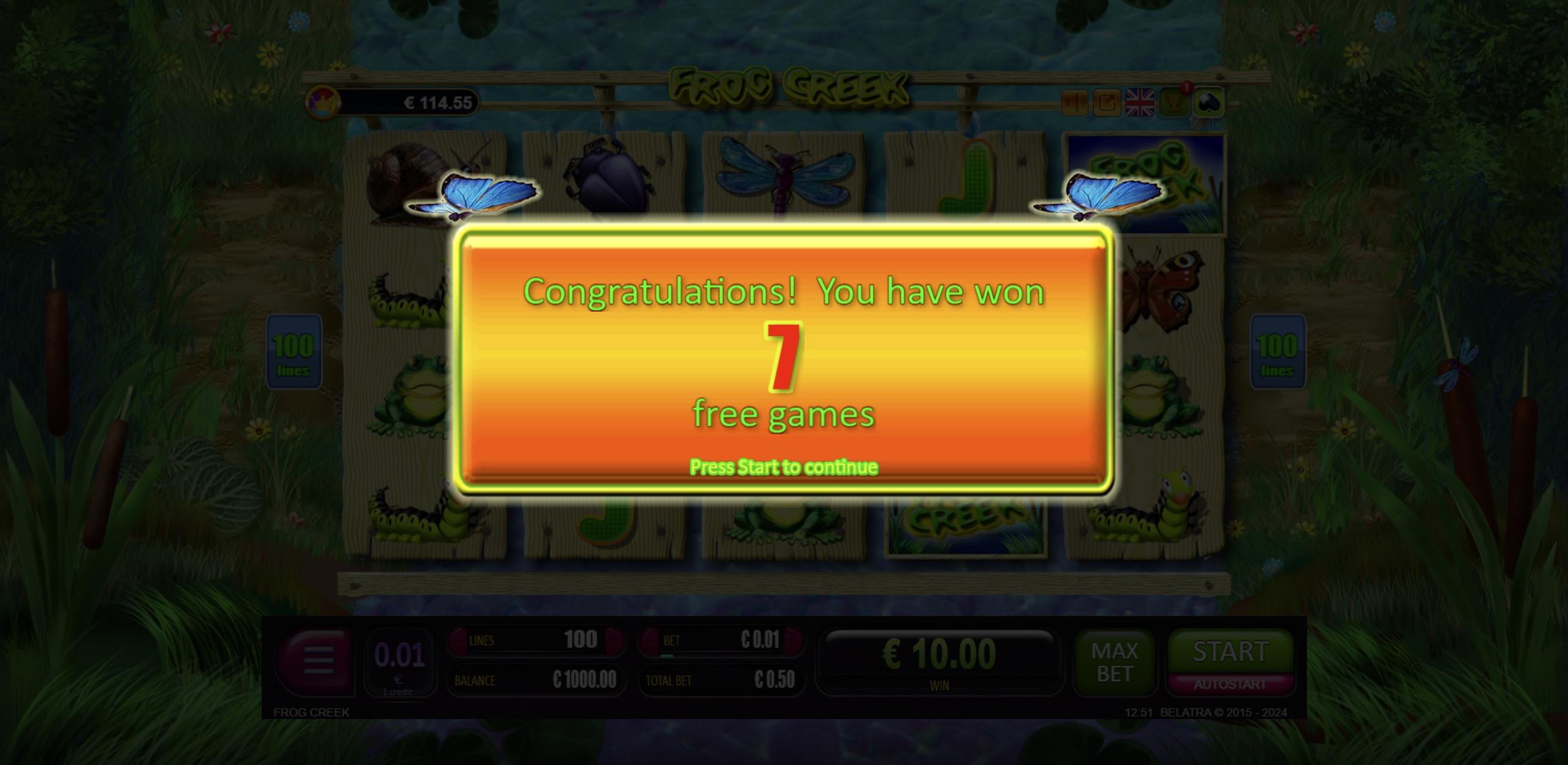 Frog Creek | Promotion pack | Online slot
